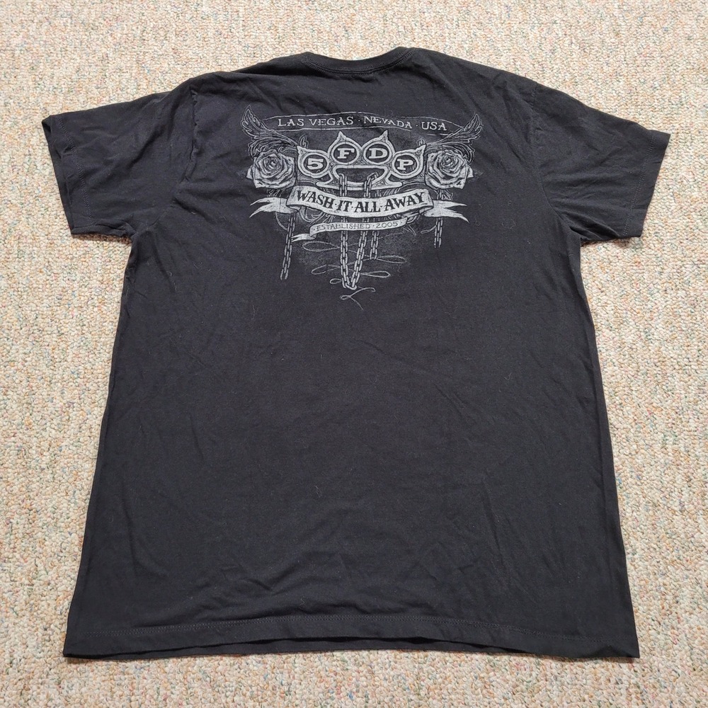 Five Finger Death Punch Shirt Mens XL Black Wash It All Away Skull Band Tee - Picture 12 of 14